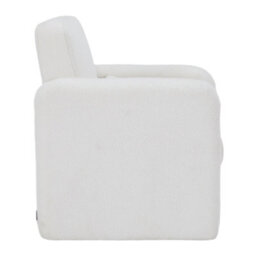 Living And Home Modern White Accent Chair With Lumbar Pillow - thumbnail 3