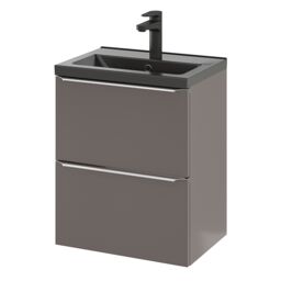 GoodHome Imandra Slimline Gloss Warm Grey Wall-Mounted Bathroom Cabinet (H) 600mm (W) 500mm - thumbnail 8