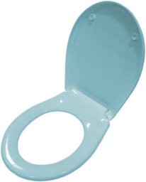 Simpa 3Pc Blue Bathroom Set: Bath Mat, Bin & Toilet Seat - thumbnail 2