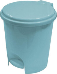 Simpa 3Pc Blue Bathroom Set: Bath Mat, Bin & Toilet Seat - thumbnail 3
