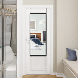 Costway 2 In1 Full Length Mirror Over The Door Dressing Mirror Wall Mounted Makeup - thumbnail 9