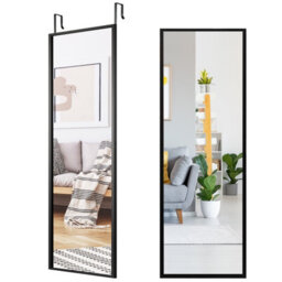 Costway 2 In1 Full Length Mirror Over The Door Dressing Mirror Wall Mounted Makeup - thumbnail 1