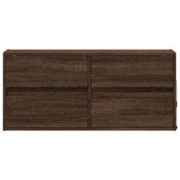 Berkfield Durable Tv Wall Cabinet With Led Lights Brown Oak 100X31X45 Cm - thumbnail 6