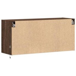 Berkfield Durable Tv Wall Cabinet With Led Lights Brown Oak 100X31X45 Cm - thumbnail 8