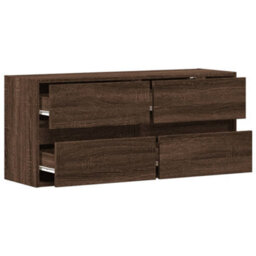 Berkfield Durable Tv Wall Cabinet With Led Lights Brown Oak 100X31X45 Cm - thumbnail 9