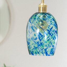 Valuelights India Green Confetti Glass Easy Fit Ceiling Light Shade And Bulb (D)16.3Cm - thumbnail 3