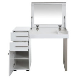 Furniture in Fashion Carter High Gloss Dressing Table With Mirror In White - thumbnail 6