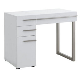 Furniture in Fashion Carter High Gloss Dressing Table With Mirror In White - thumbnail 3