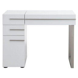 Furniture in Fashion Carter High Gloss Dressing Table With Mirror In White - thumbnail 5