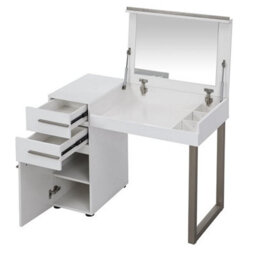 Furniture in Fashion Carter High Gloss Dressing Table With Mirror In White - thumbnail 4