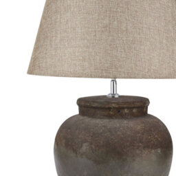 Castello Aged Stone Ceramic Table Lamp - Hand-Painted, Luxurious Finish - thumbnail 2