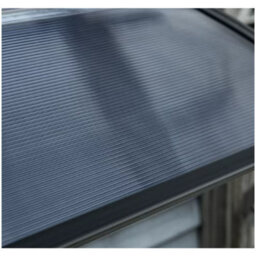Door Canopy Awning Rain Shelter Cover 100X75Cm Black Outdoor Entrance - thumbnail 4