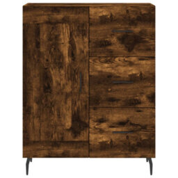 Berkfield Highboard Smoked Oak 69.5X34X180 Cm Engineered Wood - thumbnail 8