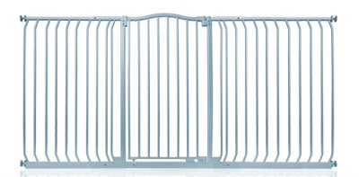 Safetots Extra Tall Curved Top Safety Gate, 188Cm - 197Cm, Matt Grey, Extra Tall 100Cm In Height, Pressure Fit Stair Gate - image 1