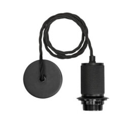 Industville Knurled Glass Schoolhouse Pendant - 5.5 Inch, Mocha Glass Schoolhouse - 5.5 Inch, Black Pendant - thumbnail 3