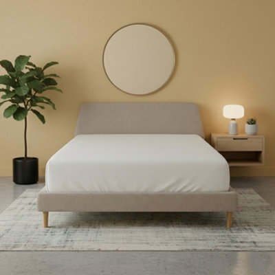 Flannelette Fitted Sheet Soft Brushed Cotton Bedding Warmth Comfort White - image 1