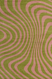 The Rugs Joli Green And Pink Striped Rug Soft Dense Pile Easy To Clean And Pet Friendly For Living Rooms And Bedrooms - thumbnail 2