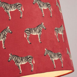 Lighting Collection Angola Red Zebra Shade - thumbnail 3