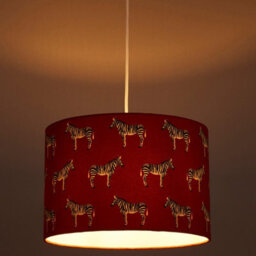 Lighting Collection Angola Red Zebra Shade - thumbnail 1