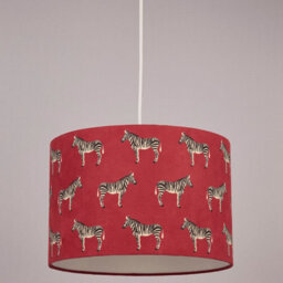 Lighting Collection Angola Red Zebra Shade - thumbnail 2