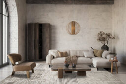 Mayfair Living Room Area Rug Metallic Sheen Contemporary Modern Matrix Design - Stone 200Cm X 290Cm - thumbnail 3