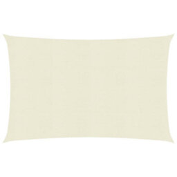 Berkfield Sunshade Sail 160 G/m2 Cream 4X5 M Hdpe - thumbnail 1