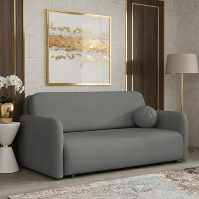 Viva Sun Iv Living Room Sofa Bed Sleeper Chair With Storage Compartment Metal Legs Chipboard 170X103X85Cm Dark Grey - image 1