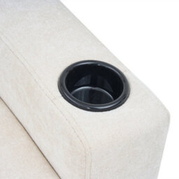 Btm L Shaped Couch Sofa, Corner Sofa 3 Seater Sofa, Sectional Sofa Couches With Usb, Cup Holder, For Apartment Living Room (Beige) - thumbnail 1