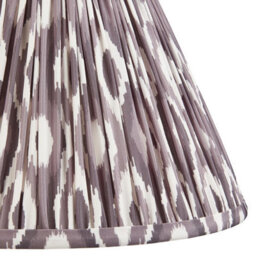 Luminosa Lighting Luminosa Myrtle Almond White Table Lamp With Pearl Grey Fabric Ikat Shade 30Cm B22 - thumbnail 6