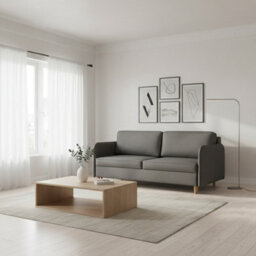 Gaja Living Room Sofa Bed With Hydrophobic Fabric Dl Pull Out Sleep Function Bedding Storage 209X95X100Cm Grey - thumbnail 1