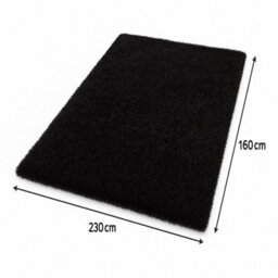 Uetian Extra Thick Heavy 5Cm Pile Soft Shaggy Rugs Modern Area Rugs Bedroom Hall Rugs Black 160 X 230 - thumbnail 6