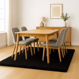 Uetian Extra Thick Heavy 5Cm Pile Soft Shaggy Rugs Modern Area Rugs Bedroom Hall Rugs Black 160 X 230 - thumbnail 8
