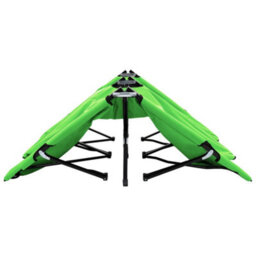 Berkfield Two Person Folding Sun Lounger Green Steel - thumbnail 4