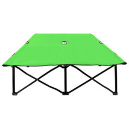 Berkfield Two Person Folding Sun Lounger Green Steel - thumbnail 3