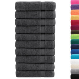 Berkfield Durable Premium Hand Towels Solund 10Pcs Anthracite 50X100Cm 600Gsm