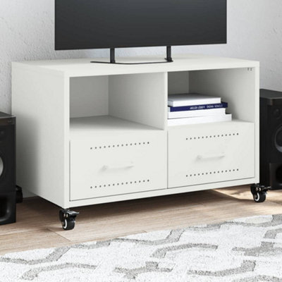 Berkfield Tv Cabinet White 68X39X43.5 Cm Steel - image 1