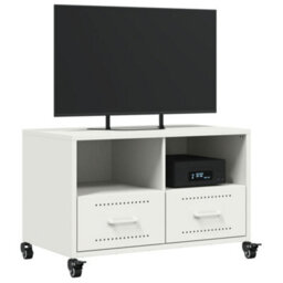 Berkfield Tv Cabinet White 68X39X43.5 Cm Steel - thumbnail 4