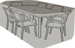 Primrose Rectangular 6 Seater Furniture Set Cover 270Cm X 89Cm - Premium - Black - thumbnail 2