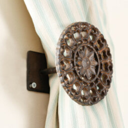 Dibor Vintage Set Of 2 Cast Iron Curtain Tie Backs Curtain Holders - thumbnail 4