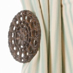 Dibor Vintage Set Of 2 Cast Iron Curtain Tie Backs Curtain Holders - thumbnail 3