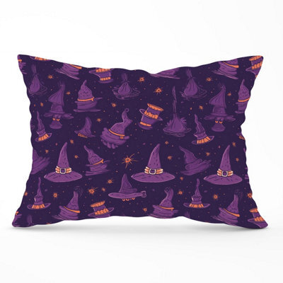 Warren Reed Designer Witch Hats And Broomsticks Cushions 33Cm X 48Cm - image 1