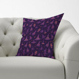 Warren Reed Designer Witch Hats And Broomsticks Cushions 33Cm X 48Cm - thumbnail 2