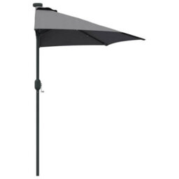 Berkfield Garden Parasol With Led Strip Lights Anthracite Fabric - thumbnail 6