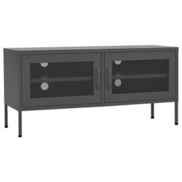Berkfield Durable Tv Cabinet Anthracite 105X35X50 Cm Steel - thumbnail 1