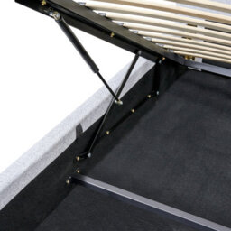 Beliani Ottoman Bed Fabric Blagnac 180 X 200 Cm (Eu Super King) Light Grey - thumbnail 9