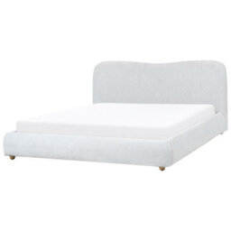 Beliani Ottoman Bed Fabric Blagnac 180 X 200 Cm (Eu Super King) Light Grey - thumbnail 6