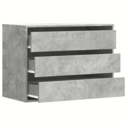 Berkfield Corner Chest Of Drawers Concrete Grey 80X41X58 Cm Engineered Wood - thumbnail 5
