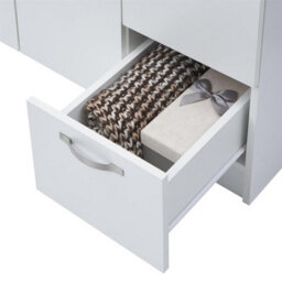 Timber Art Design 3 Door 2 Drawer Double Wardrobe In White - thumbnail 7