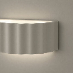 Valuelights Pablo Moss Green Curved Ribbed Ceramic Wall Sconce Light With Bulb - thumbnail 4