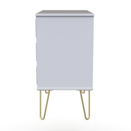 Cube Ready Assembled Matt Dark Grey & White No Effect 3 Drawer Wide Chest (H)695mm (W)765mm (D)415mm - thumbnail 6